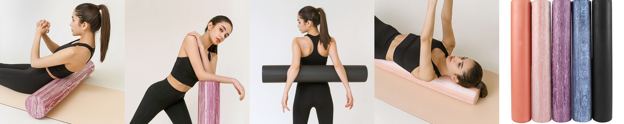 엑피트 EVA 폼롤러 마사지 필라테스폼롤러 요가 종아리 등 허리 폼플러 폼블러 60cm