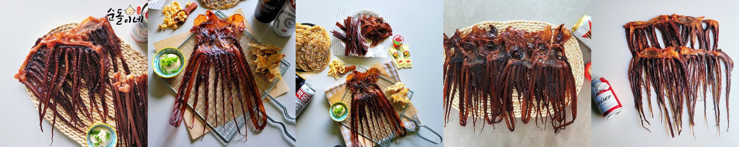 순돌이네 오징어 족살 500g 국산 족살 300g 일회용 버터 서비스