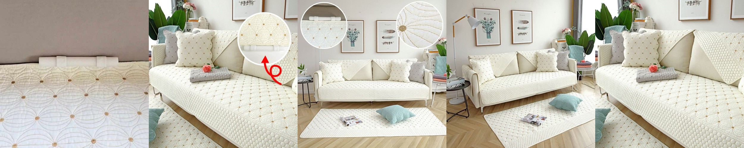 듀라론 냉감 여름 누빔 쇼파 패드 쿨링 매트 커버 덮개 3인용 국내생산