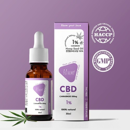 펫햄프 라이트 강아지 CBD 오일 오메가3 고양이 햄프씨드 발작 간질 신경 안정 영양제 30ml, 1개