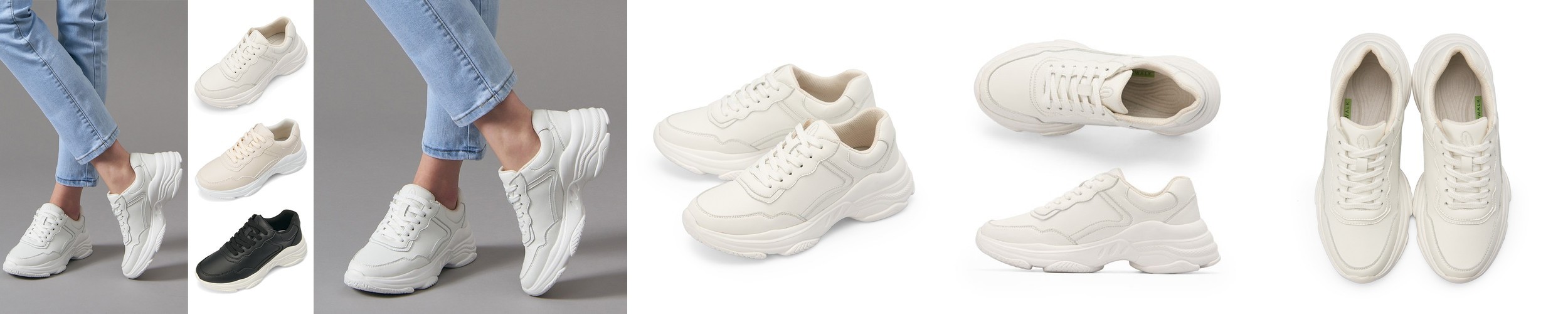 심플 배색 티안나는 키높이 여성 스니커즈 운동화 속굽포함 5cm