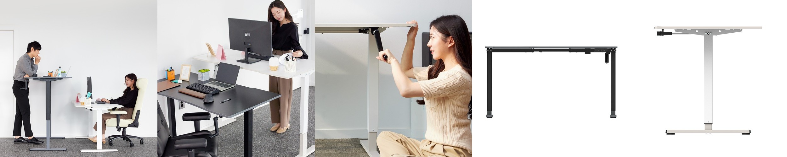 핏쳐 스마트 전동식 스탠딩 높이 조절 책상 모션 데스크 L1