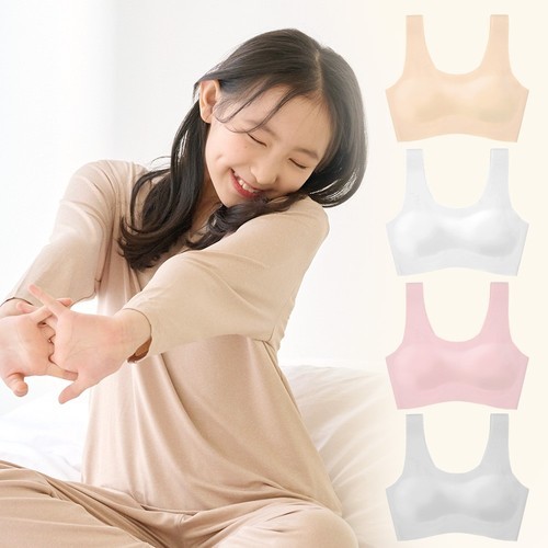 르브니 주니어브라 1단계 캡없는 면스판 초등학생 저학년 여아 속옷 첫브라