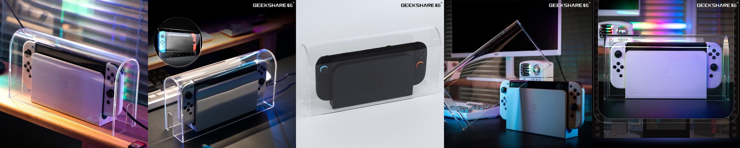 닌텐도 스위치2 독 케이스 긱쉐어 오로라 아크릴 장식장