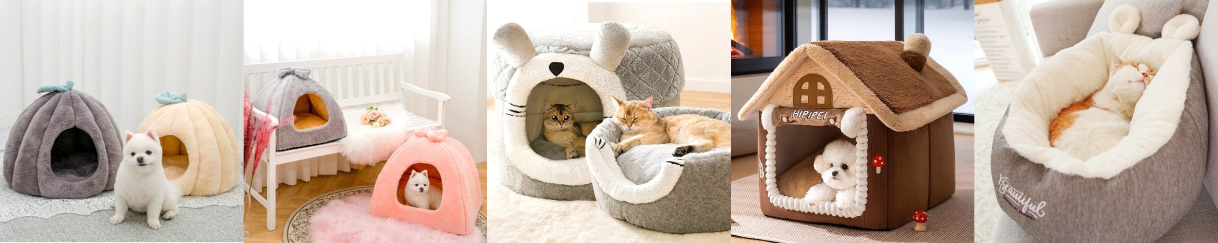 포글 댕굴하우스 강아지집 방석 하우스+방석 2in1 생활방수 사계절용