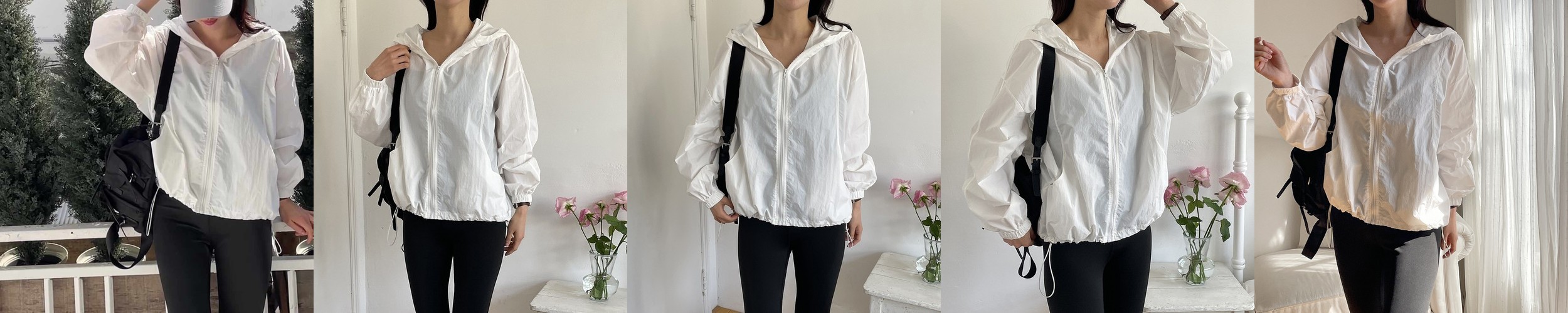 윈드브레이커 스트링 아노락 후드 여성봄점퍼 간절기아우터 여자윈드러너 바스락점퍼 바람막이