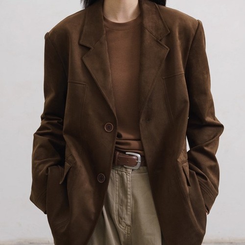 나비올라 여성 양가죽 심플 정장 자켓 블랙 라이더재킷