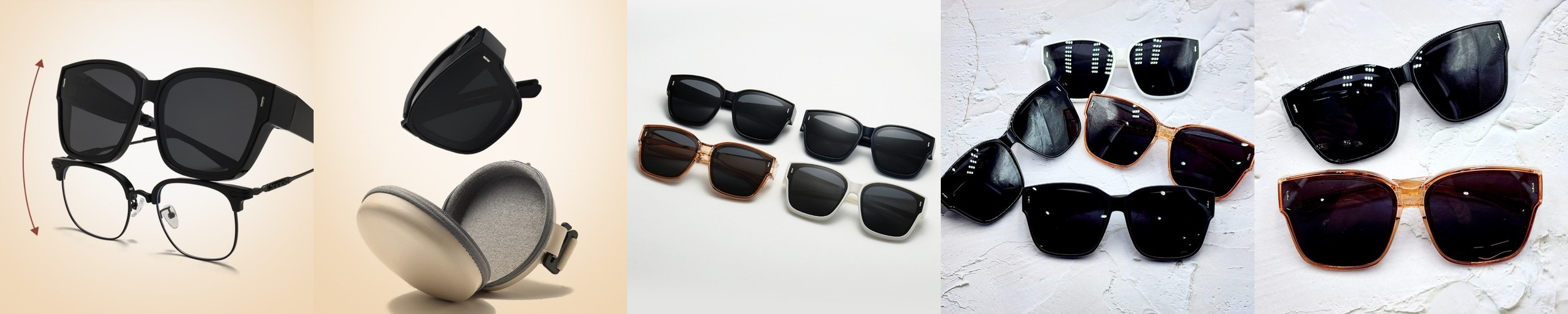 안경위에 쓰는 선글라스 접이식선글라스 안경위선글 남자 여자 편광 클립온