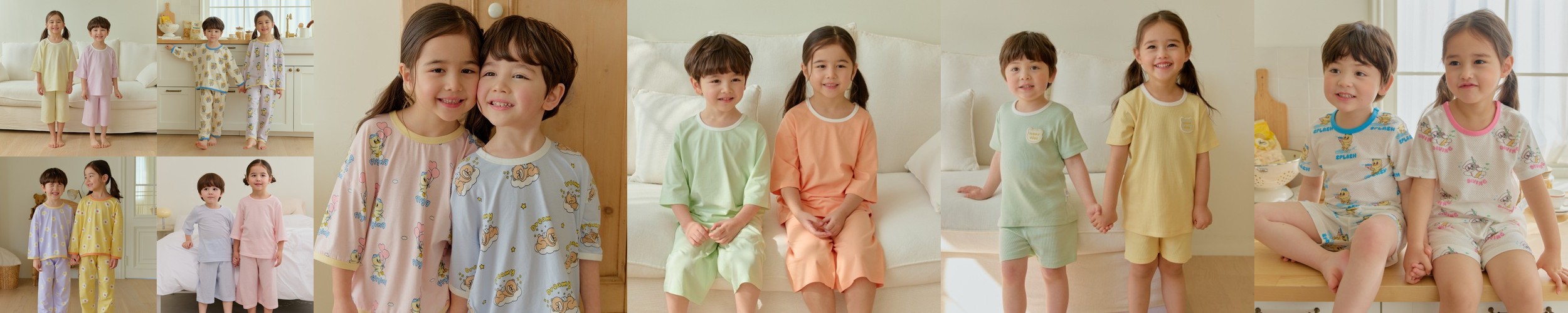 오우아스튜디오 아기 실내복 여름 배앓이 아동 끈나시 쫀득 4color 끈나시 핑크하트 90