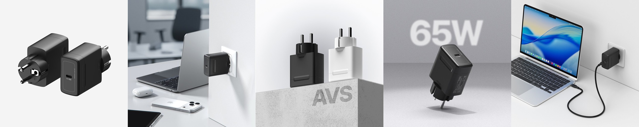 PD 3.2 65W AVS GaN 접지 초고속 충전기 GB651 화이트