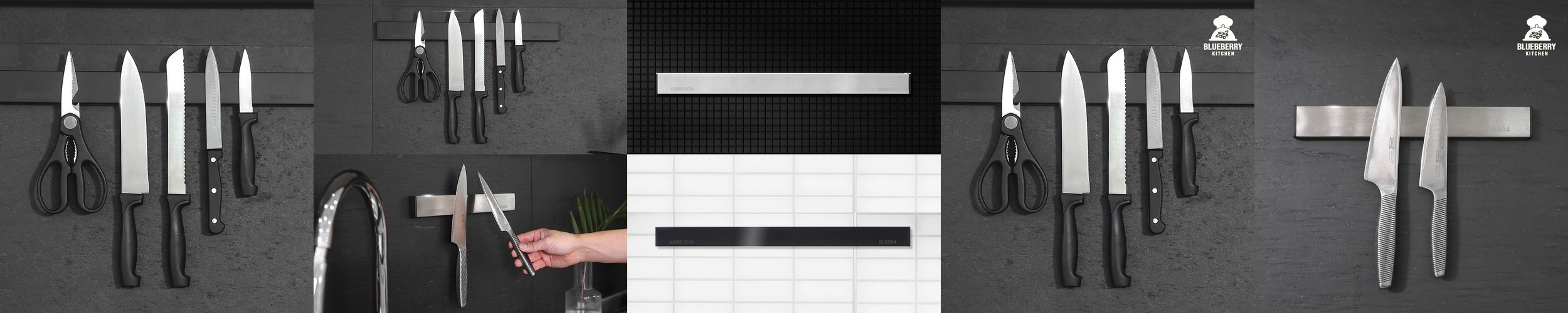 자석 칼 걸이 칼블럭 칼꽂이 거치대 30cm