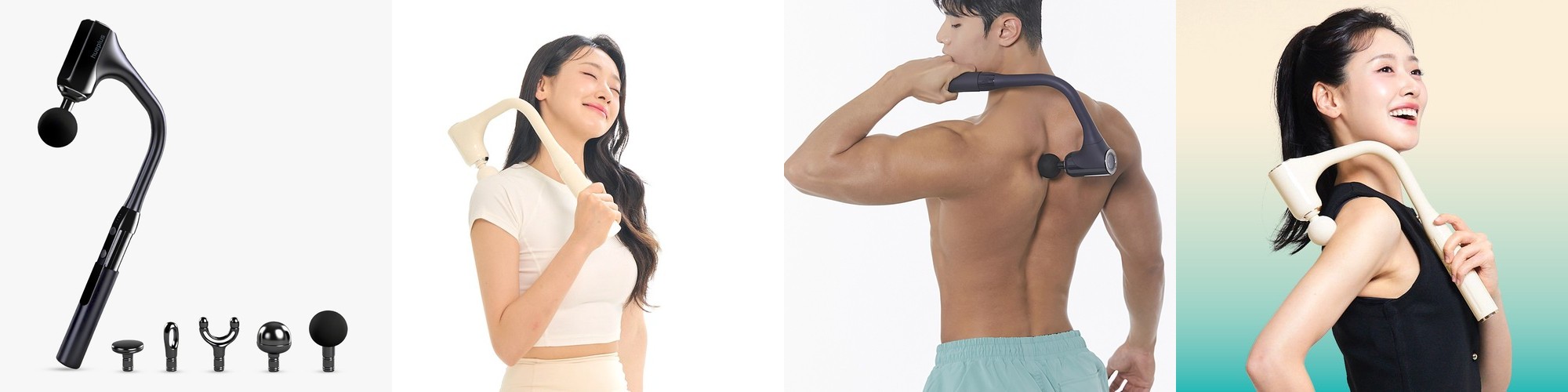 빌라르 3단 커브 무선 마사지건