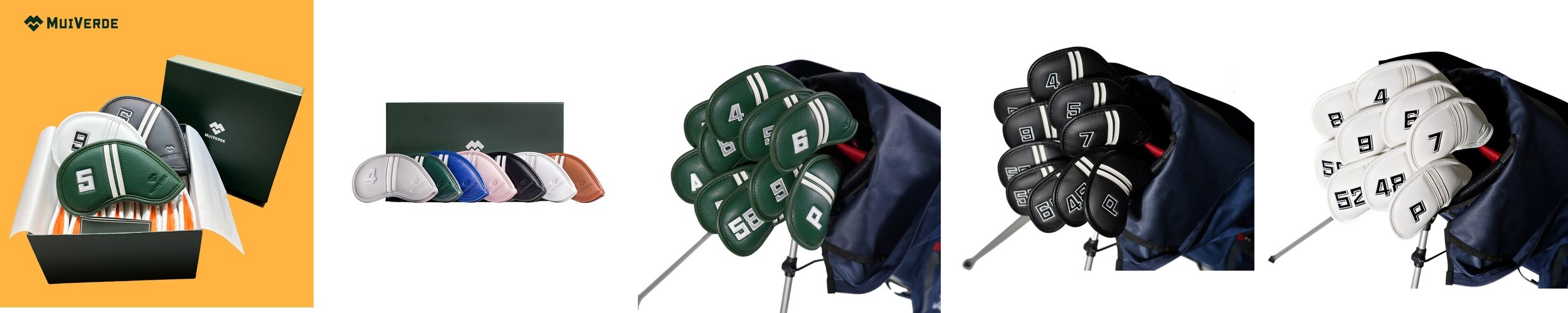 스미스앤레더 골프 가죽 아이언커버 마그네틱 1P