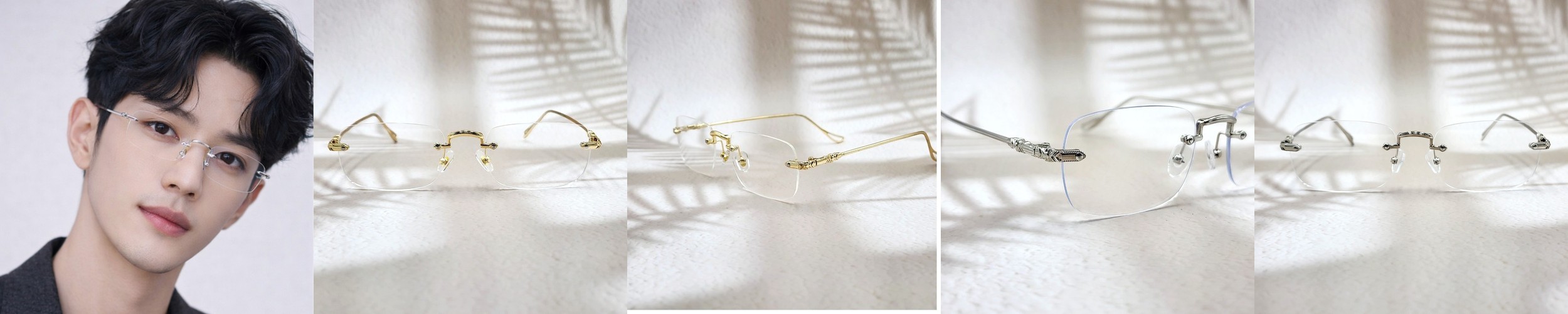 긱시크 무테안경 남자 여자 투명 패션 사각 가벼운 티타늄 블루라이트차단안경테 TGL22