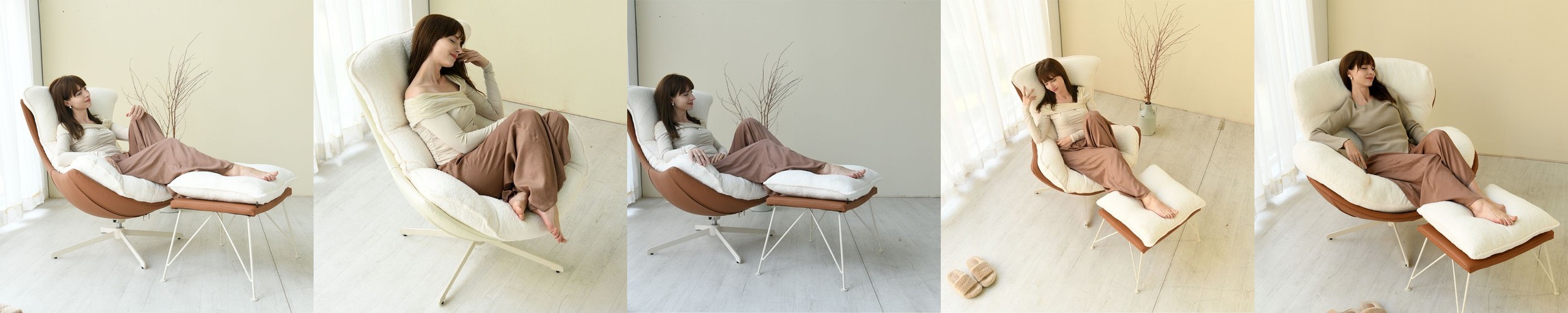 1인용 패브릭 안락 수유 의자 360도 회전 쇼파 SF-002