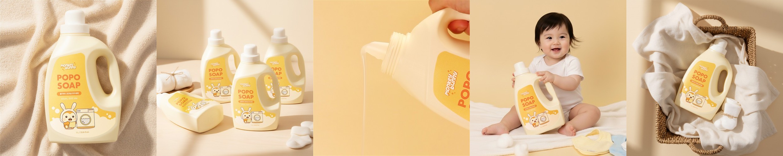 붐치키 프리미엄 아기 세탁세제 1L, 1개