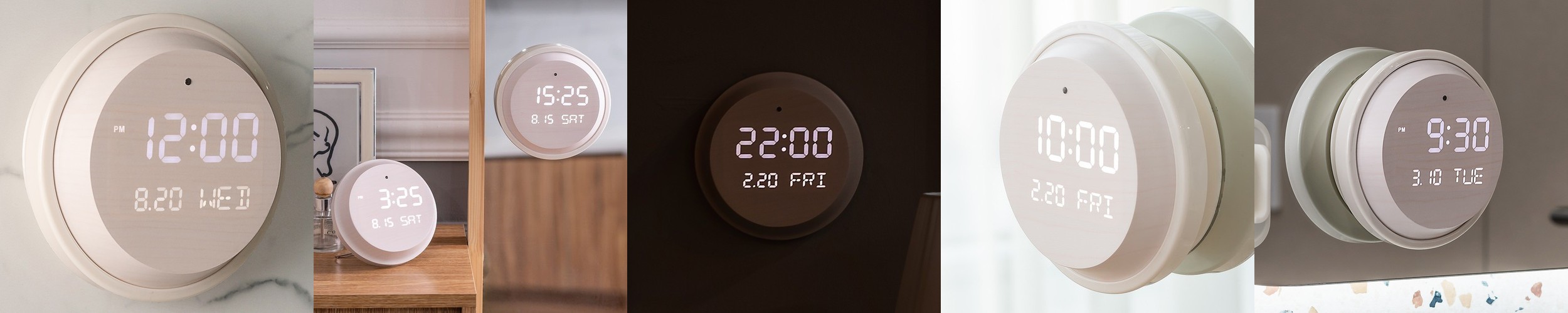 흡착식 무타공 방수 욕실 화장실 시계 무소음 벽걸이시계