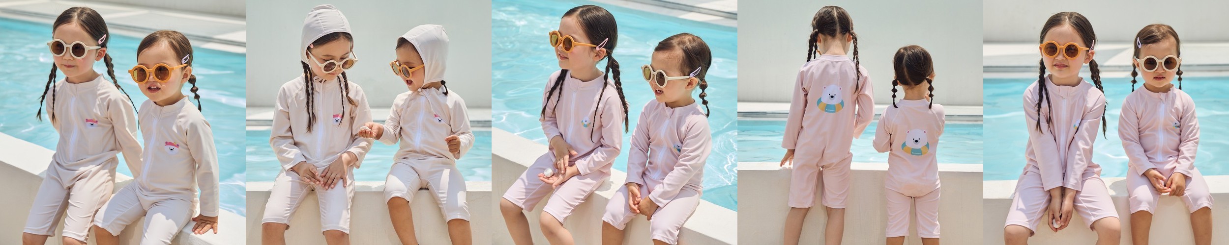 [따블리에] 시에나 유아 여아 래쉬가드 세트