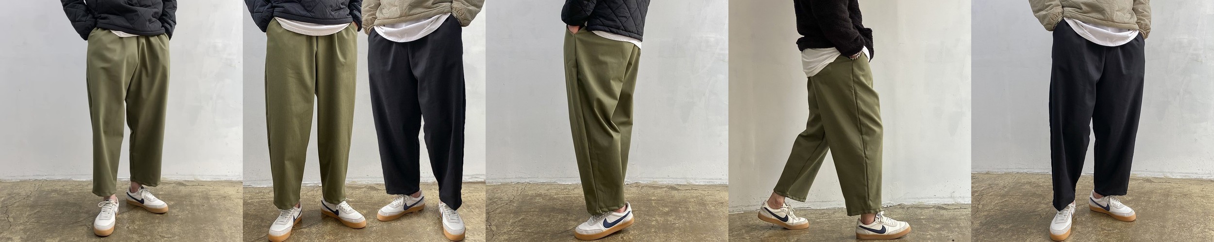 남자와이드팬츠 빅사이즈 벌룬팬츠 통바지 기모추가 린넨