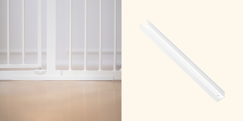 아가드 일자형 안전문 보조장치 패널고정프레임 25cm 화이트 (이지슬라이드, 마그네토, 플라잉덕 호환)