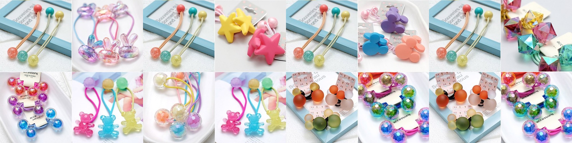 미니 곱창밴드 스크런치 안아픈머리끈 곰돌이 고무줄