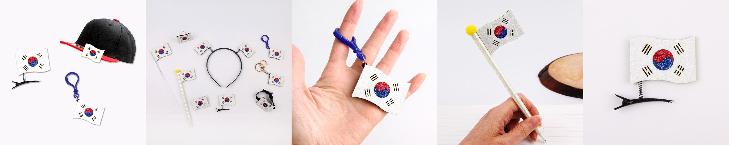 태극기브로치 태극기핀 골드키링 토퍼