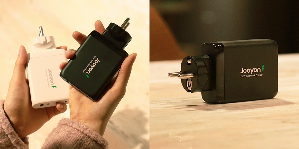주연테크 캐리밥 120W 4포트 올인원 초소형 PD 고속충전기 USB-C 화이트