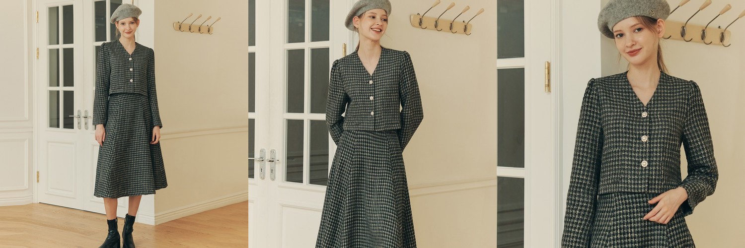 로엠 칼라리스 트위드 자켓 RMJKF24S51