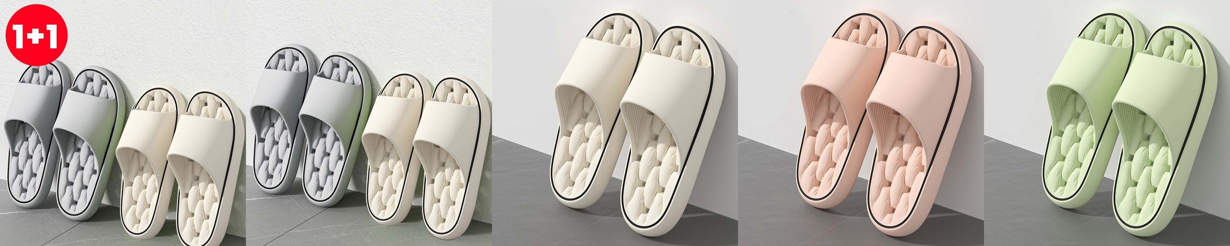 바나코 퍼피 룸슬리퍼 컬러 실내화 층간소음 폭신한 거실화 룸슈즈