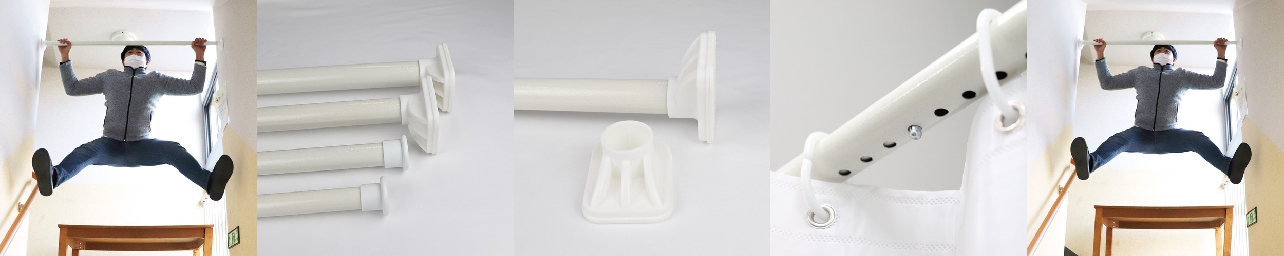 옷걸이봉 강력 압축봉 옷장 옷봉 길이조절 간편설치 일반 0.7M-1.1M