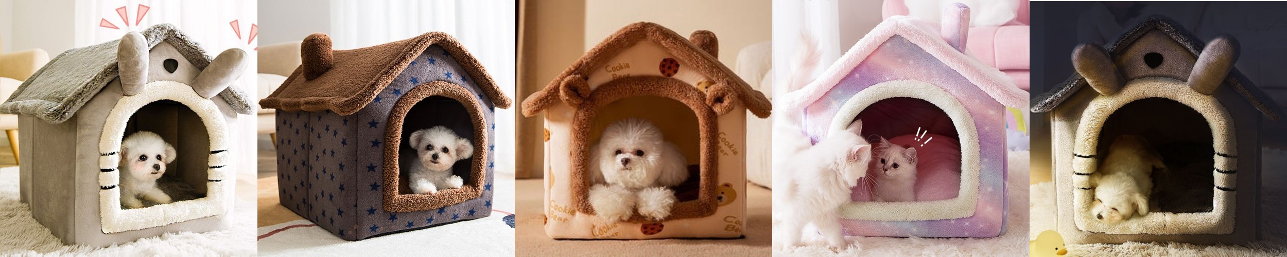 포글 댕굴하우스 강아지집 방석 하우스+방석 2in1 생활방수 사계절용