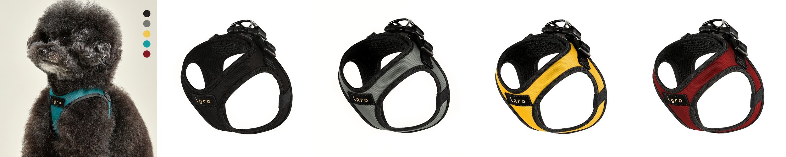 바유 강아지 하네스 H형 가슴줄 순면 라이트버전 XS