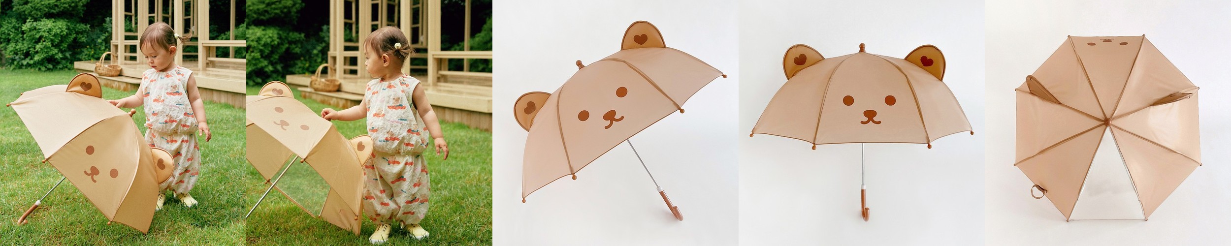 몰랑이 우산 튼튼한 투명 장우산 귀여운 캐릭터 아동 어린이 여름 태풍 장마철