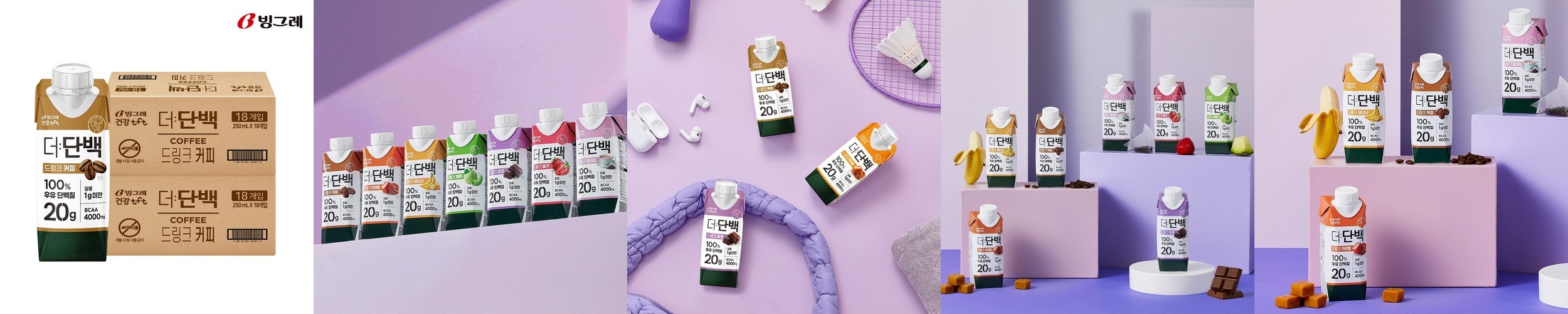 [500원 적립] 빙그레 더단백 초코맛 250ml 36팩 단백질 음료