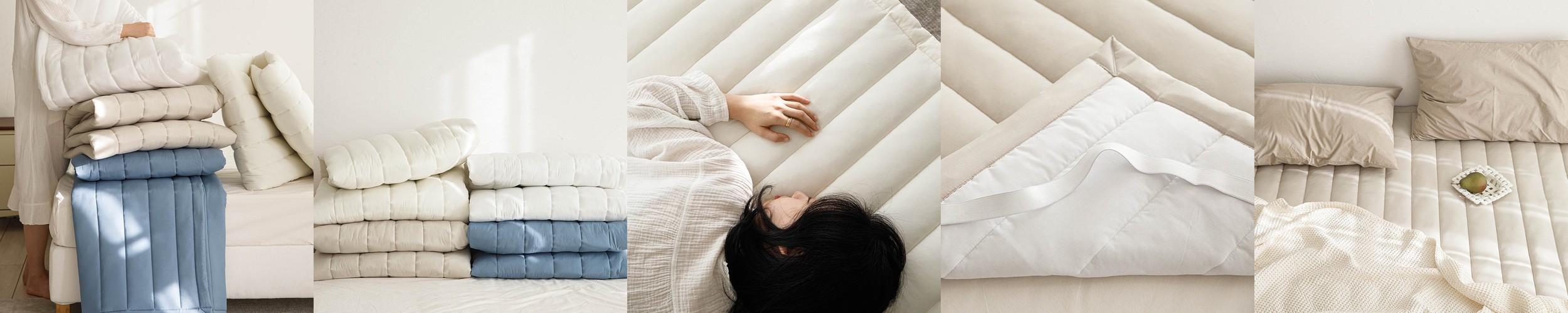 셀리아 아이스큐브 6중 논슬립 냉감패드 겸 카페트 여름 침대패드 블루, SS(슈퍼싱글)