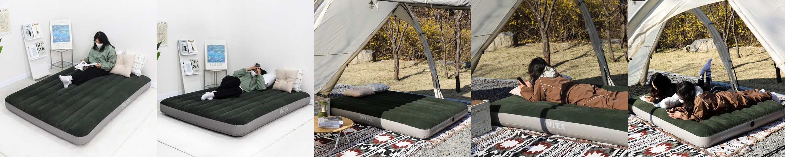 캠핑 에어매트 커버 대형 패드 자충 매트 전기장판 전기요 덮개 그레이 240