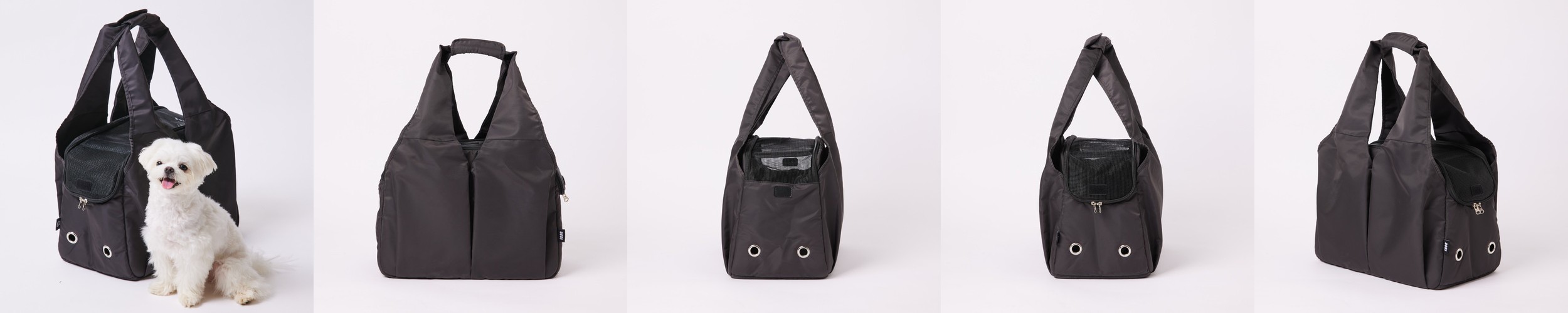 마이플러피 강아지 가방 이동가방 슬링백 포대기 캐리어 산책가방 매너백 M 베이지