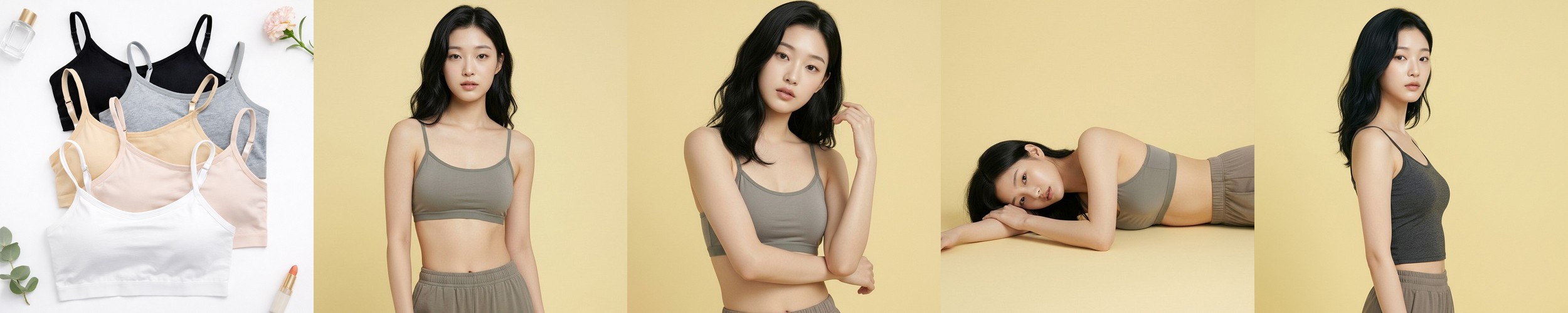 오오아 노와이어 심리스 브라 젤리그램 프리 가슴처짐없는 편안한 퓨징