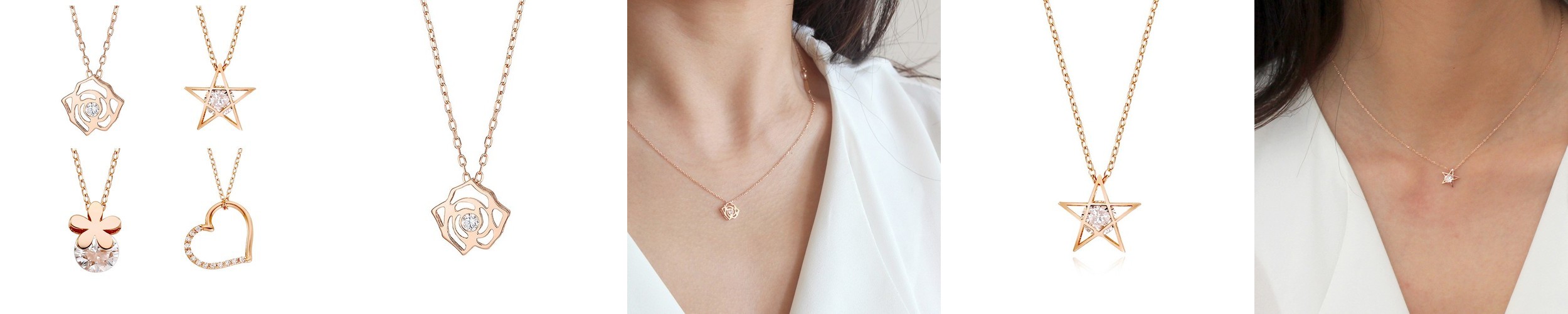 14k 루시플라워 금 목걸이 생일 선물 여자 목걸이