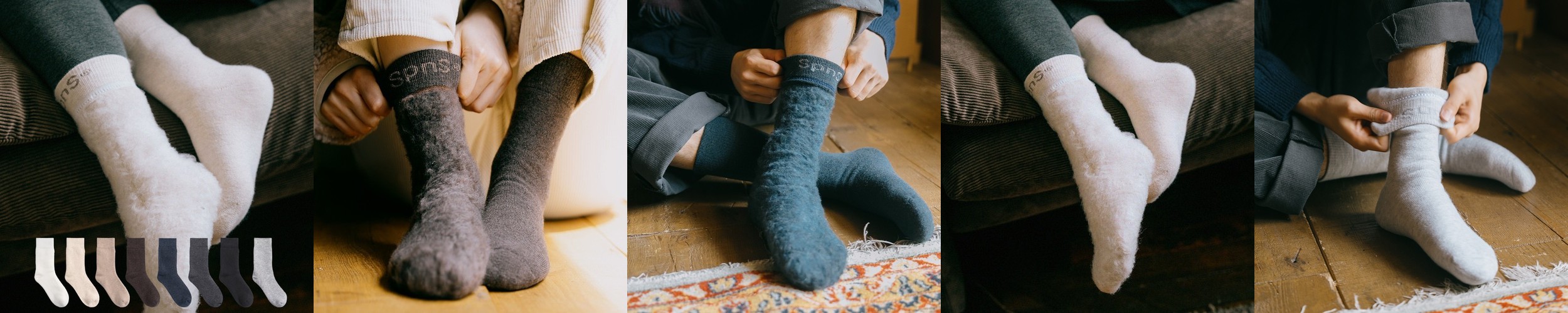 삭피엔스 여자 패션 양말 엠보 플라워 5color