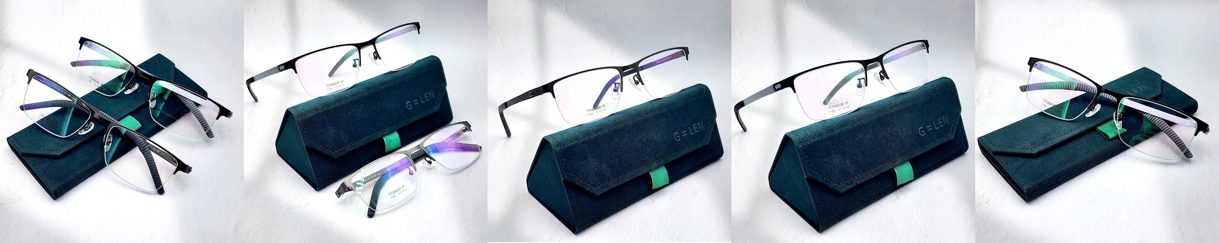 신소재 스틸 나사없는 안경 남자 여자 다각형 대두 사각 안경테 자이스 드라이브세이프