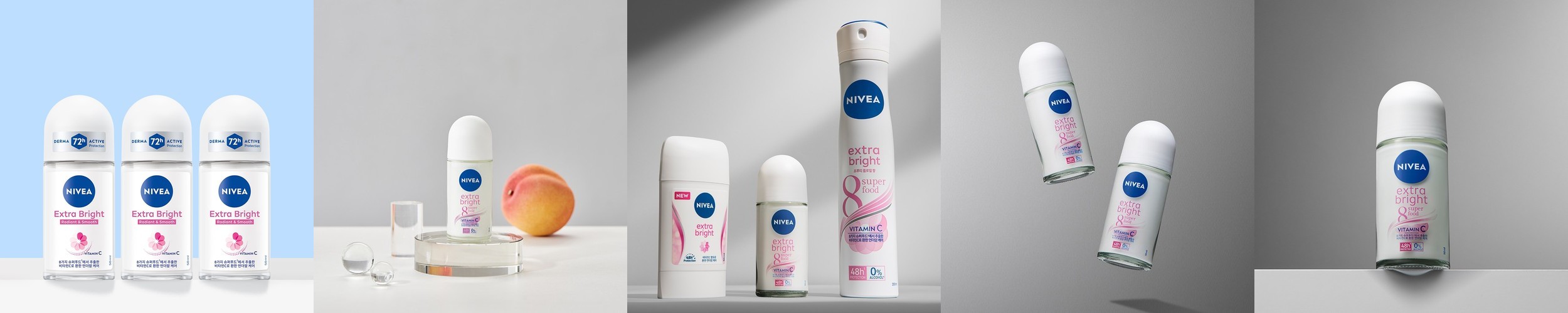 니베아 데오드란트 스프레이 엑스트라 브라이트 60ml, 2개