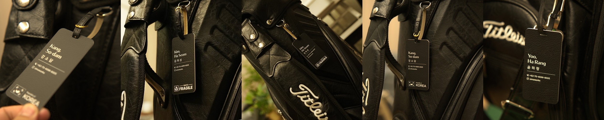 [SET할인] 강아지 이름표 목줄 + 멀티리드줄 세트 XS 15mm2.5m