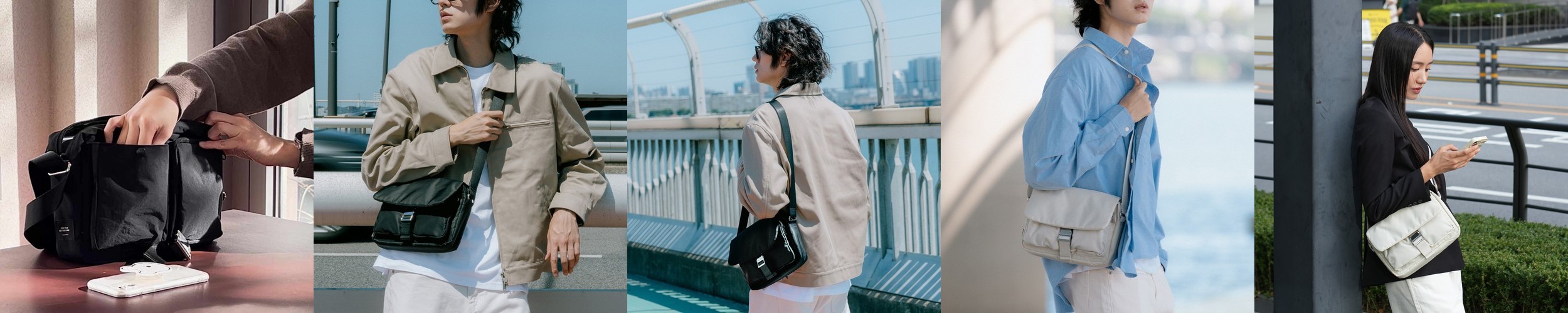 수납 여행용 크로스백 가벼운가방 RFID차단 보부상 유럽여행 슬링백 핸드폰 나일론 미니백