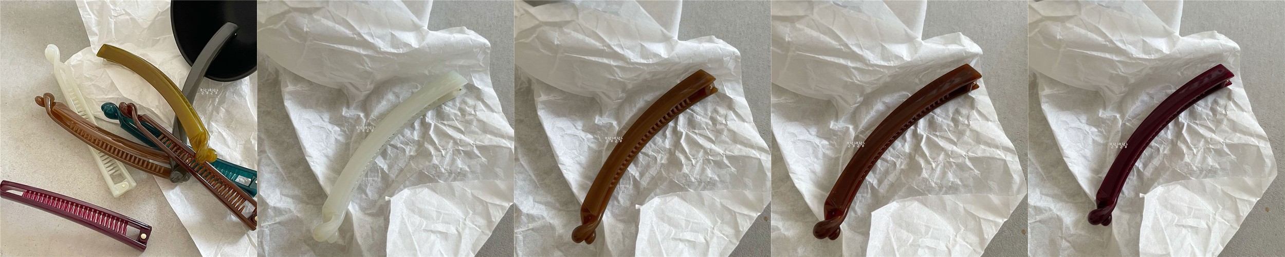 쉬폰 오간자 왕리본핀 반머리 리본핀 9컬러