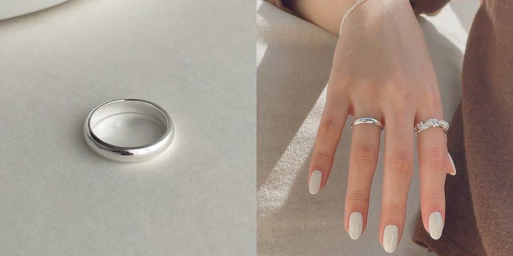 거창유기 수공예 주얼리 금 쌍 엥게이지링 커플 우정 모녀 반지 가락지 5mm