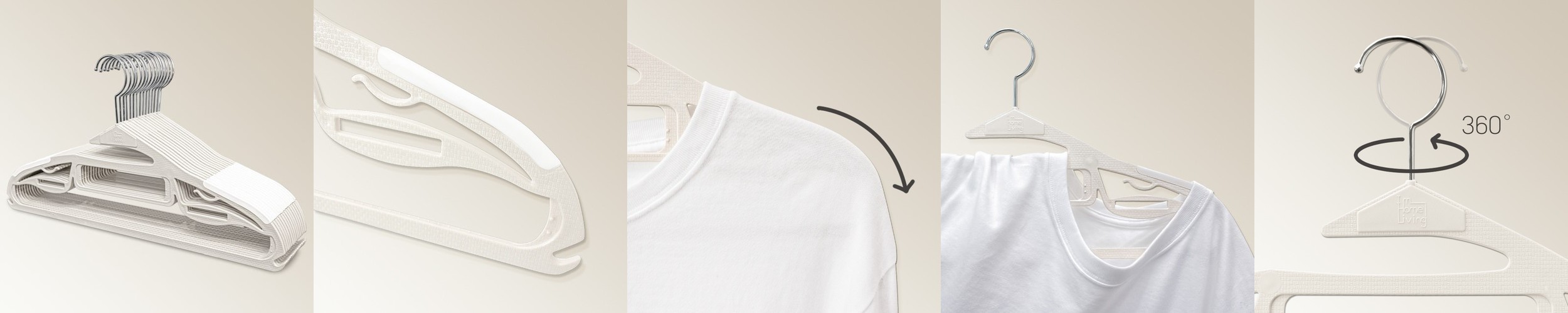 할메이드 어깨뿔방지 철제 얇은 라운드 논슬립 옷걸이 1p