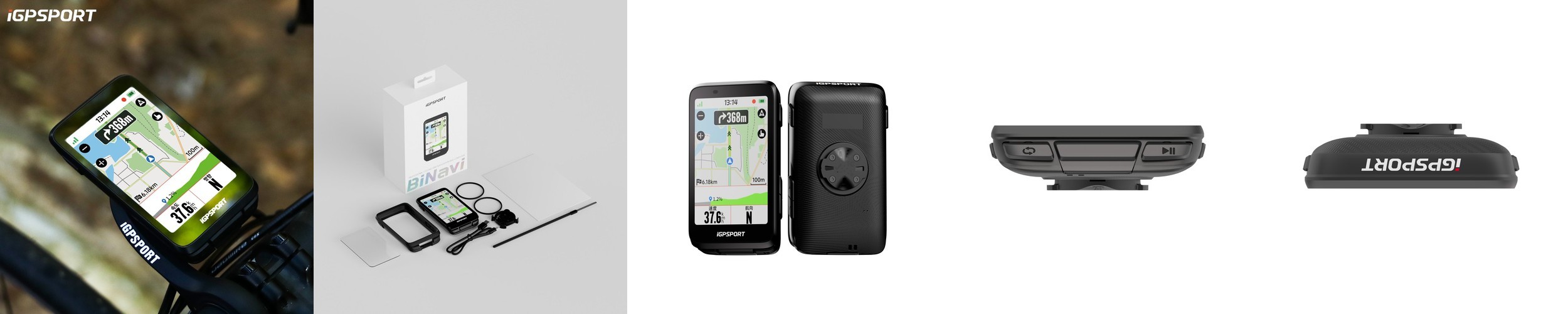 iGPSPORT 바이내비 binavi 자전거 속도계 터치 컬러 GPS 네비게이션
