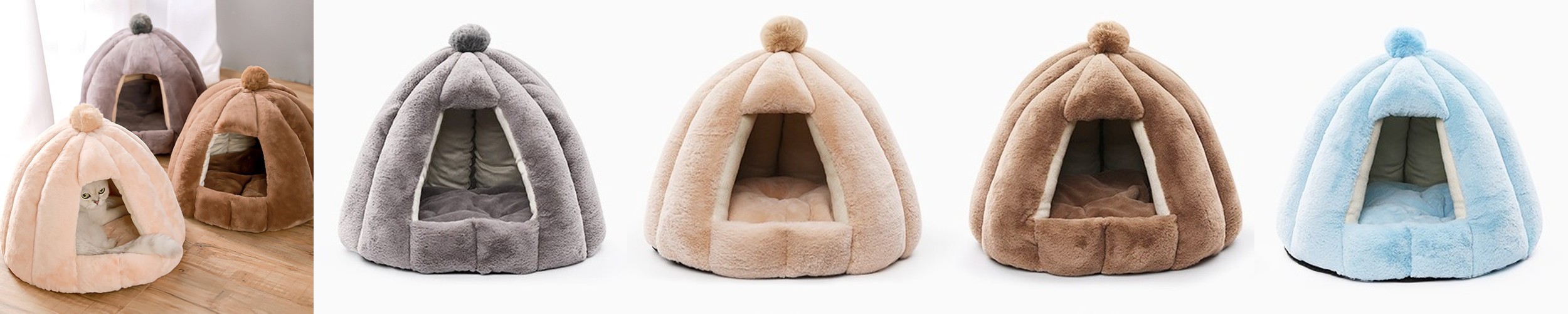 고양이 숨숨집 강아지 하우스 애견 동굴집 침대 텐트 곰돌이하우스 소형