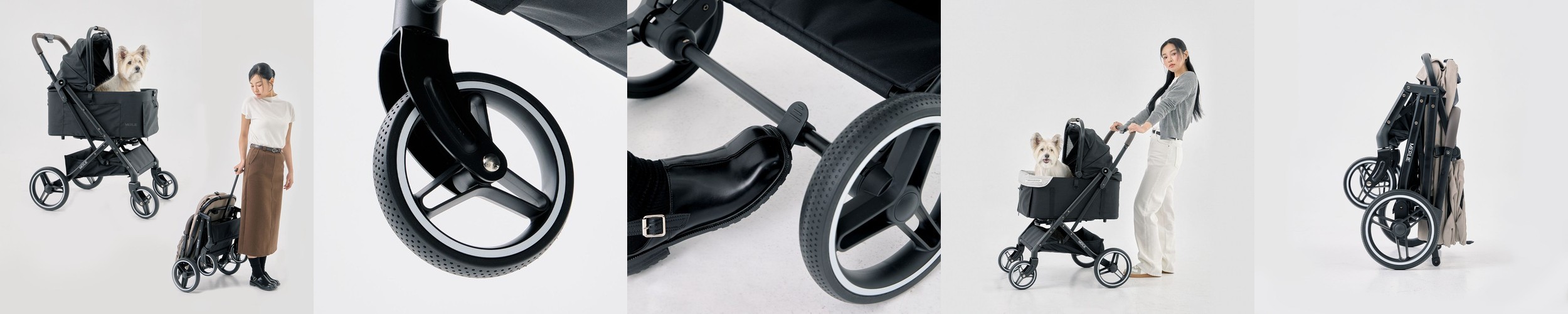 멀리 하이브리드 일체분리형 개모차 강아지유모차 애견유모차 MW3 MW2-보스코블랙
